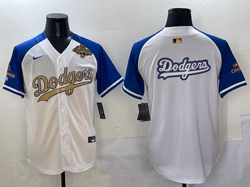 Men Los Angeles Dodgers Blank White Blue Gold Game Nike 2025 MLB Jersey style 42917->los angeles dodgers->MLB Jersey
